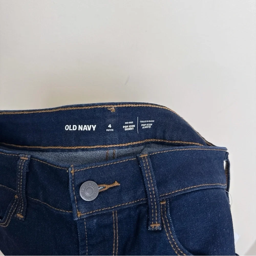 Old Navy Womens 4 Petite Mid-Rise Pop Icon Skinny Jeans - Picture 9 of 14